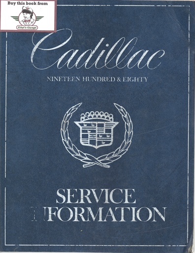 [CA1980S1728A] 1980 Cadillac Shop Service Repair Manual