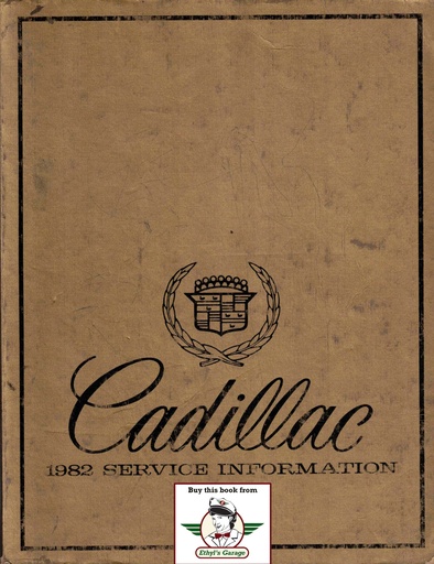 [CA1982S1808A] 1982 Cadillac Factory Shop Service Repair Manual Brougham Eldorado Seville Fleetwood DeVille