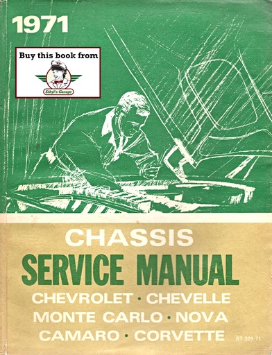 [CH1971ST32971A] 1971 Chevrolet Passenger Car Chassis Repair Maintenance Shop Service Manual