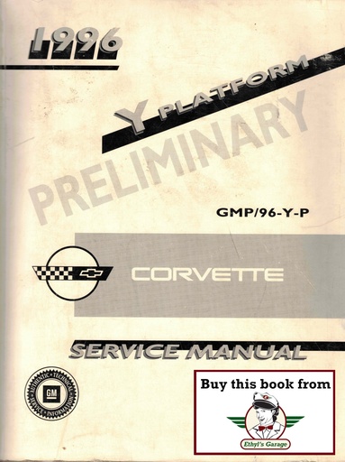 [GMP/96-Y-PA] 1996 Chevrolet Corvette Factory Shop Repair Preliminary Service Manual
