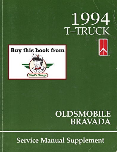 [OL1994BCSMSA] 1994 Oldsmobile Bravada Factory Shop Service Repair Manual Supplement