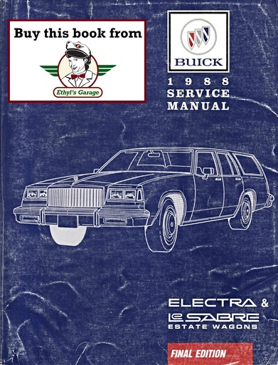 [BU1988ELSEWCSMA] 1988 Buick Le Sabre & Electra Estate Wagons OEM Factory Shop Service Repair Manual