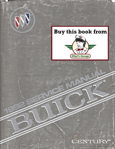 [BU1992CCSMA] 1992 Buick Century OEM Factory Shop Service Repair Manual