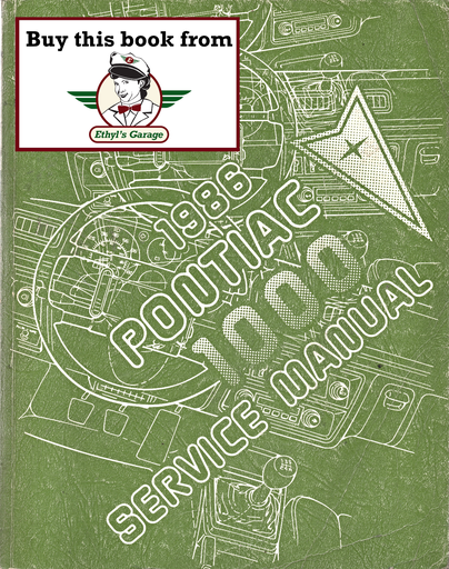 [PO1986S8610TA] 1986 Pontiac 1000 Factory OEM Repair Shop Service Manual