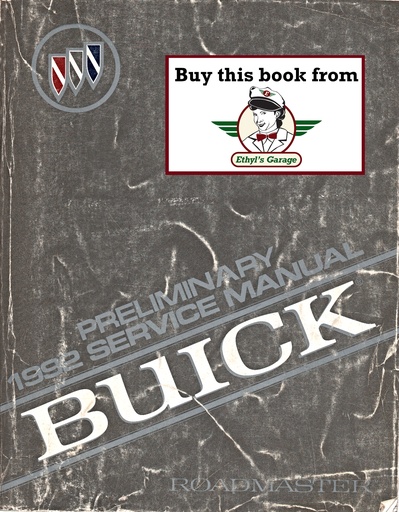 [BU1992RMSMA] 1992 Buick Roadmaster Preliminary OEM Shop Service Repair Manual