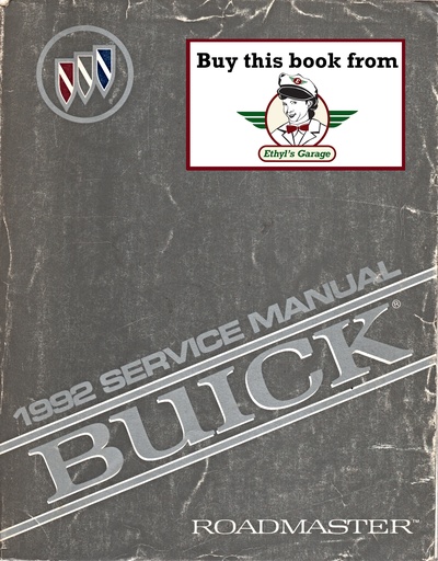 [BU1992FRMSMA] 1992 Buick Roadmaster OEM Factory Shop Service Repair Manual