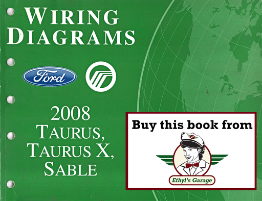 [FOR2008FCS1430108A] 2008 Ford Taurus, Taurus X, Mercury Sable Factory Electrical Wiring Diagrams Manual