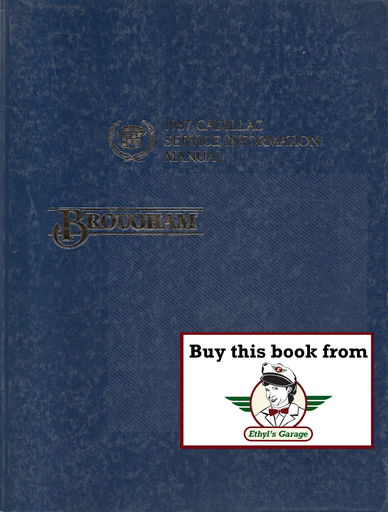 [CA1987H2412A] 1987 Cadillac Brougham Factory Shop Repair Service Information Manual