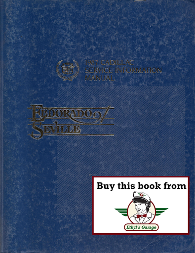 [CA1987H2416A] 1987 Cadillac Eldorado, Seville Factory Shop Repair Service Information Manual