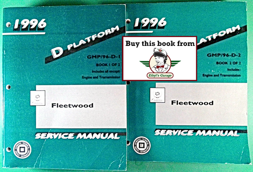 [CA1996GMP/96DA/2] 1996 Cadillac Fleetwood Factory Shop Repair Service Manual Set