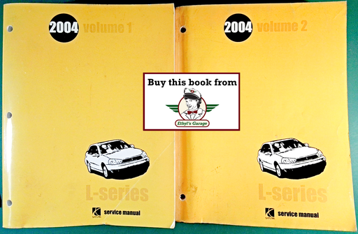 [SA2004SL32004SMA/2] 2004 Saturn L-Series Factory Shop Repair Service Manual Set 