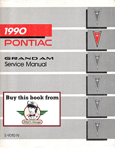 [PO1990S9010NA] 1990 Pontiac Grand Am Factory Shop Repair Service Manual