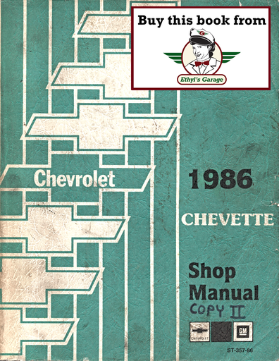 [CH1986ST35786A] 1986 Chevrolet Chevette Factory Shop Repair Service Manual