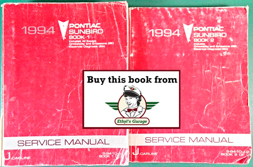 [PO1994S9410JA/2] 1994 Pontiac Sunbird Factory Shop Repair Service Manual Set
