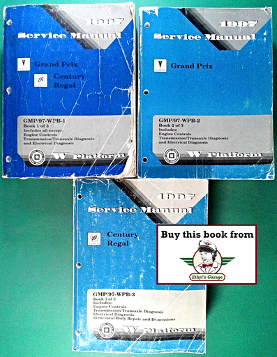[GM1997GMP/97WPBA/3] 1997 Pontiac Grand Prix, Buick Century & Regal Factory Shop Repair Service Manual Set