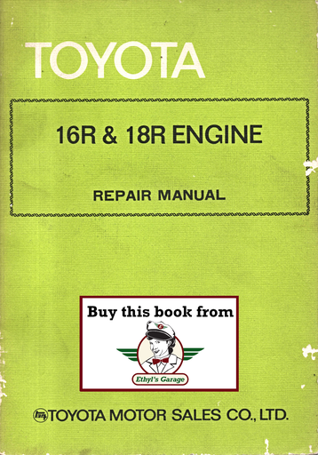 [TOY197598107A] 1973-1975 Toyota 16R & 18R Engines OEM Factory Shop Service Repair Manual