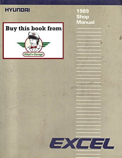 [HYU1989SEAS880612A] 1989 Hyundai Excel Factory Shop Repair Service Manual