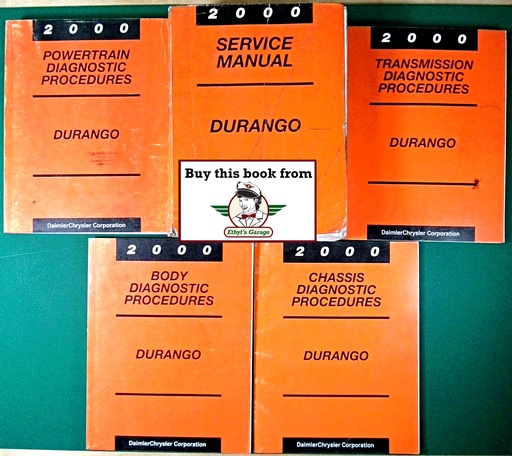 [MO2000813700016A/5] 2000 Dodge Durango Service Repair & Diagnostic Shop Manuals Complete Set