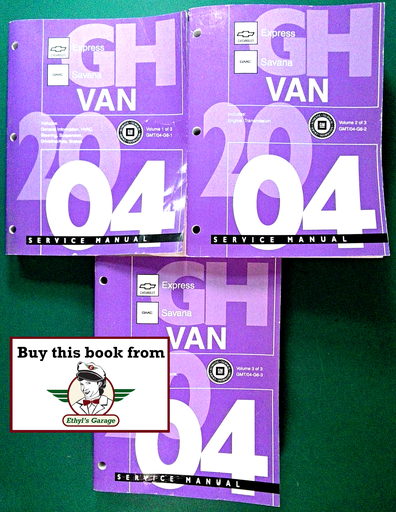 [GM2004GMT/04G6A/3] 2004 Chevrolet/GMC G-Van, Chevrolet Express, GMC Savana Factory Shop Repair Service Manual Set