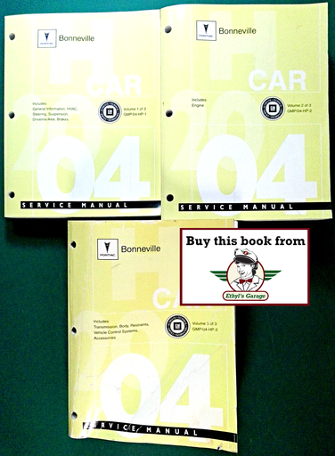 [PO2004GMP/04HPA/3] 2004 Pontiac Bonneville Factory Shop Repair Service Manual