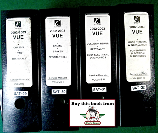 [SA2003VUEA/4] 2002-2003 Saturn Vue Factory Shop Repair Service Manual Set