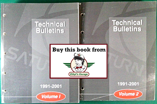 [SA2001S032002BBA/2] 1991-2001 Saturn Factory Technical Bulletins Manual --SC1, SC2, SL1, SL2, SW1, SW2, LS1, LS2, LW1, LW2