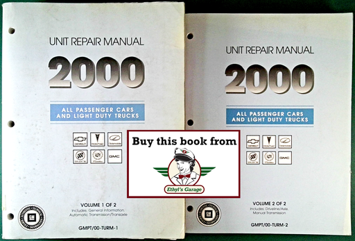 [GM2000GMPT/00TURMA/2] 2000 GM Chevrolet/GMC/Pontiac/Buick/Cadillac/Oldsmobile Light Duty Truck & Car Transmission Transaxle Transfer Case Factory Unit Repair Service Manual Set