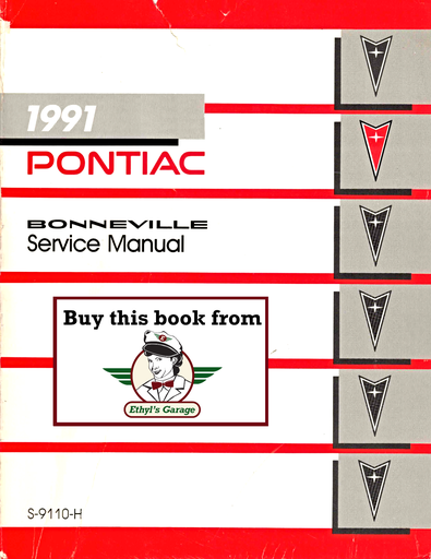 [PO191S9110HA] 1991 Pontiac Bonneville Factory Shop Repair Service Manual