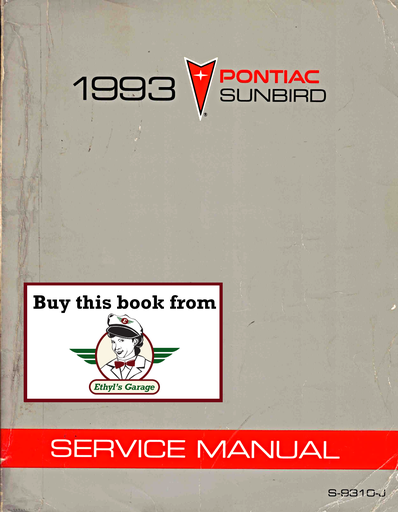 [PO1993S9310JA] 1993 Pontiac Sunbird Factory Shop Repair Service Manual