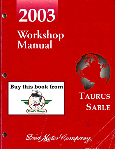 [FOR2003FCS1205503A] 2003 Ford Taurus, Mercury Sable Factory Workshop Service Manual