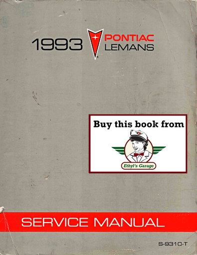 [PO1993S9310TA] 1993 Pontiac LeMans Factory Shop Repair Service Manual