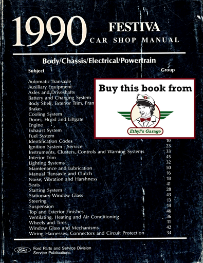 [FOR1990FPS1213390A] 1990 Ford Festiva Factory Shop Service Manual