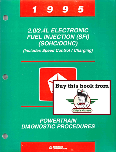 [MOP19958169994037A] 1995 Chrysler/Dodge/Eagle/Plymouth 2.0L/2.4L Electronic Fuel Injection SFI SOHC/DOHC Powertrain Diagnostic Procedures Factory Service Manual
