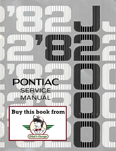 [PO1982S8210JA] 1982 Pontiac J2000 (Sunbird) Factory Shop Service Manual