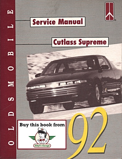 [OLD1992WSMA] 1992 Oldsmobile Cutlass Supreme OEM Shop Service Repair Manual