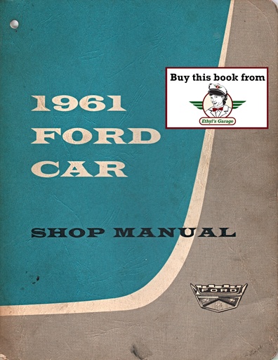 [FOR1961709861A] 1961 Ford Fairlane, Galaxie,  Sunliner, Starliner, Ranch Wagon Factory OEM Shop Repair Maintenance Service Manual