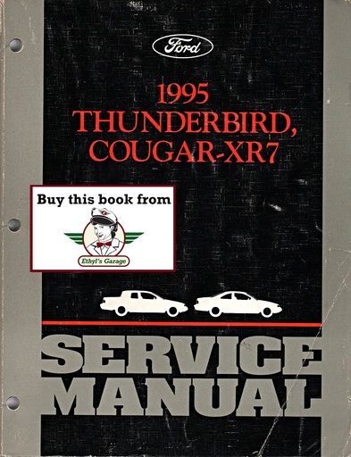 [FOR1995FCS1219695A] 1995 Ford Thunderbird Mercury Cougar XR7 Car Original OEM Factory Shop Repair Service Manual