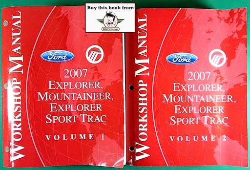 [FCS-12199-07-1A/2] 2007 Ford Explorer, Sport Trac & Mercury Mountaineer Original OEM Factory Shop Service Workshop Manual 2 Vol Set
