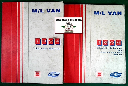 [GM1994NATP-9430A/2] 1994 Chevrolet/GMC Astro and Safari M/L Van Service Shop Manual+Tune Up/Electrical Set