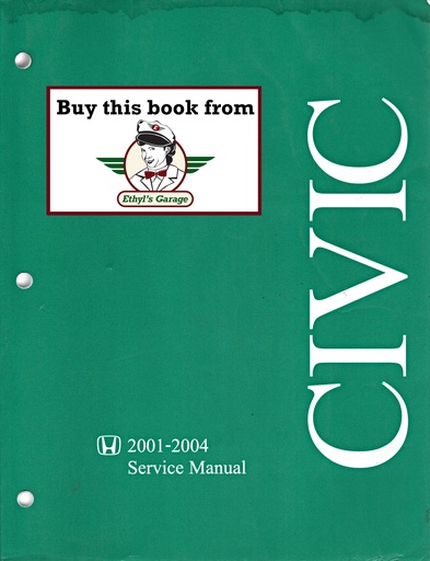 [HO2001200461S5A08A] 2001-2004 Honda Civic Shop Service Repair Maintenance Manual